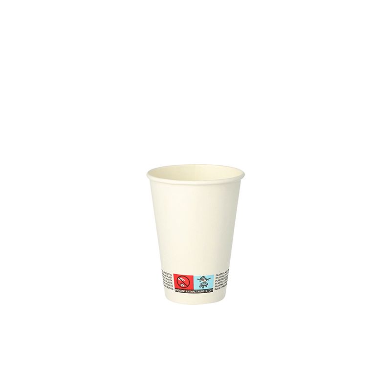 Automatenbecher/Vending Becher, Pappe "To Go" 0,18 l Ø 7 cm · 9,2 cm weiss - Bild 1