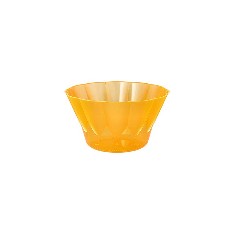 Einweg-Dessertschalen / Eisbecher To Go, PS rund 500 ml Ø 13 cm · 7,5 cm orange - Bild 1