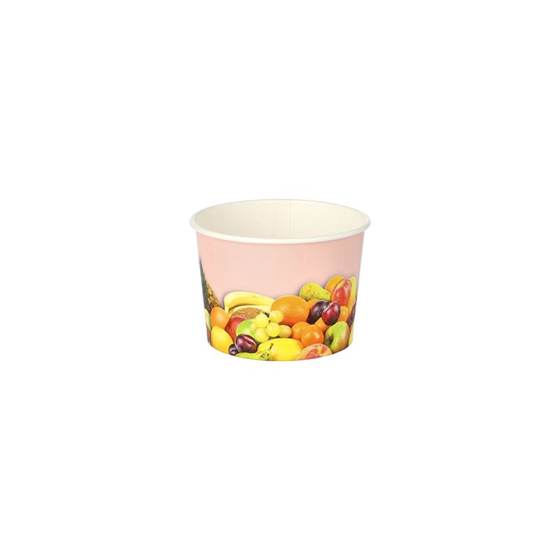 Eisbecher To Go, Pappe rund 150 ml Ø 7,7 cm · 5,5 cm "Früchte" - Bild 1