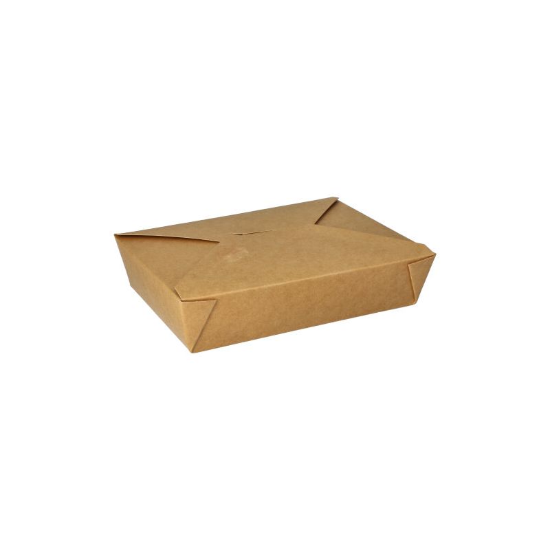 Lunchboxen, Pappe "pure" 1500 ml 15,5 x 21,5 cm x 4,8 cm braun - Bild 1