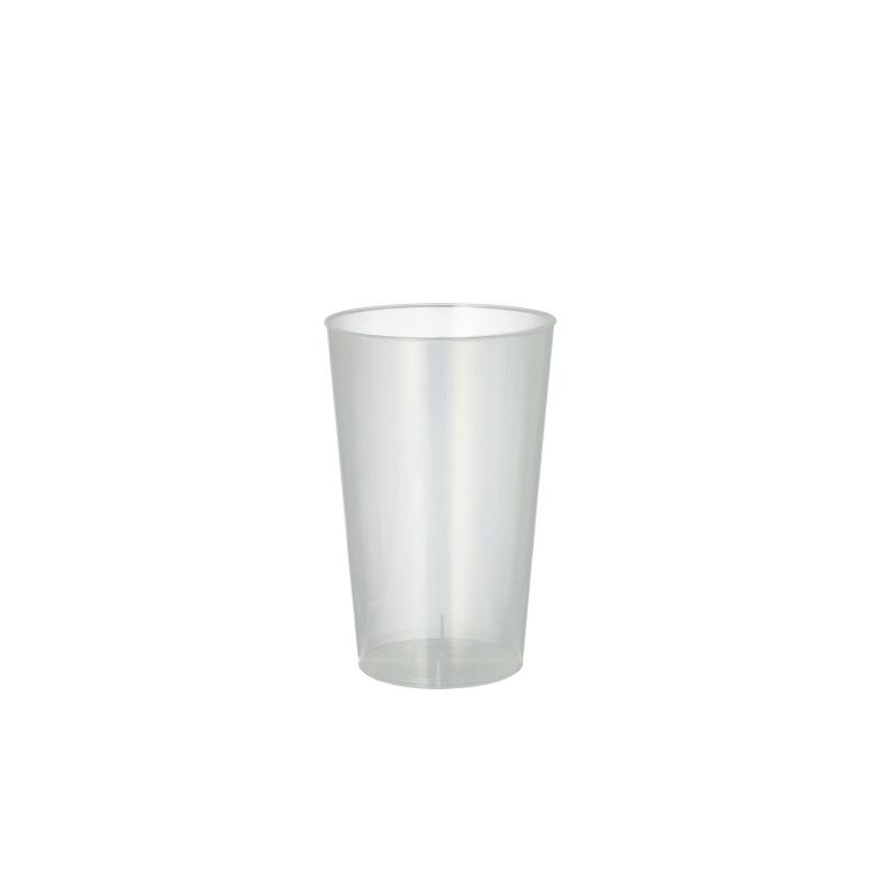 Mehrweg Plastikbecher (PP), 0,3 l Ø 7,8 cm · 11,8 cm transluzent unzerbrechlich - Bild 1