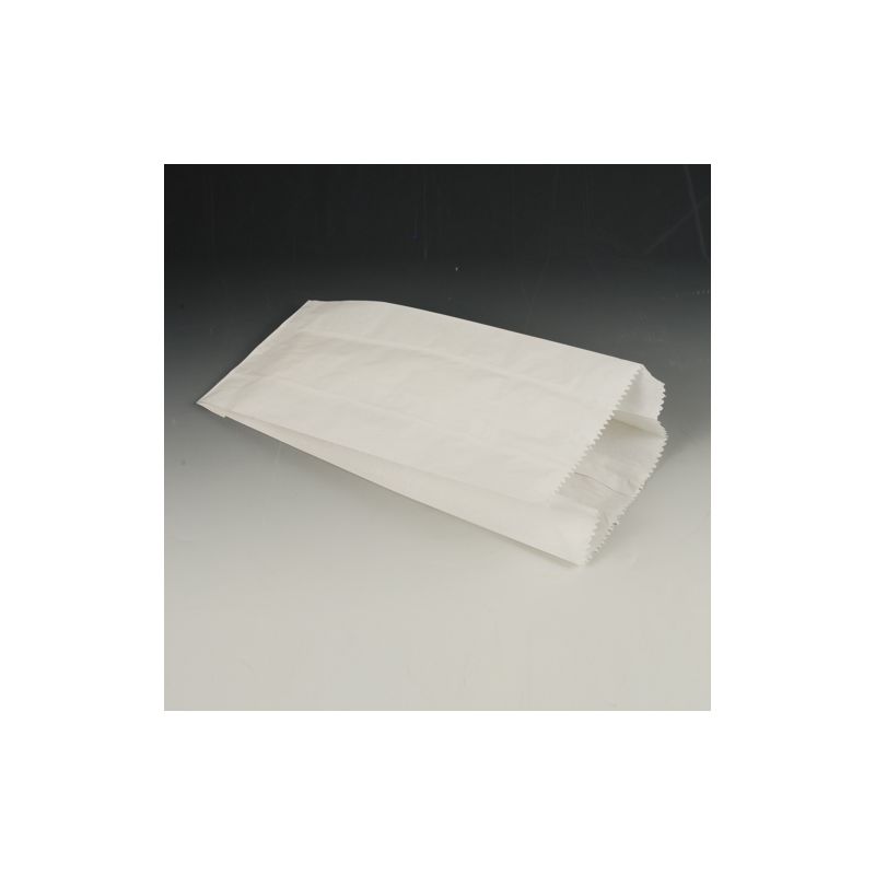 Papierfaltenbeutel, Cellulose, gefädelt 24 x 10 x 5 cm weiss Füllinhalt 0,75 kg - Bild 1