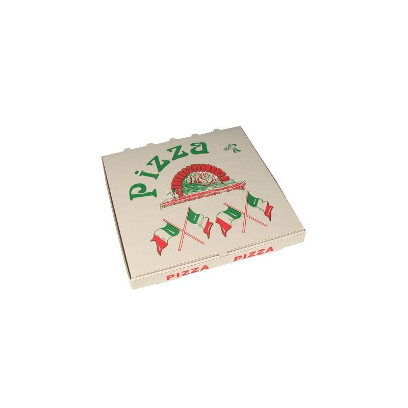 Pizzakartons, Cellulose eckig 33 x 33 x 4 cm "Italienische Flagge" - Bild 1