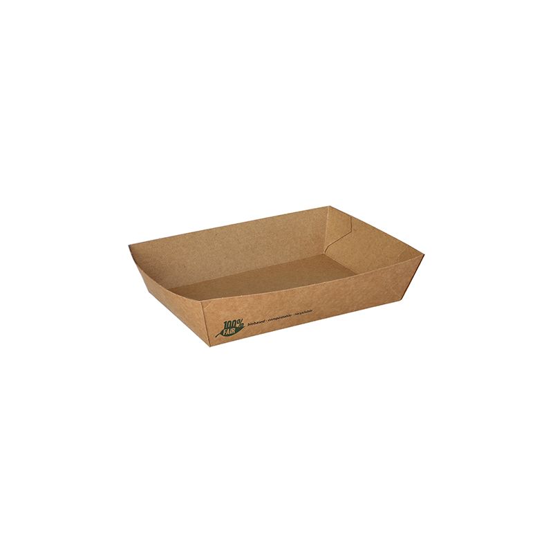 Pommes-Frites-Trays "pure" 13 x 18 cm braun "100% Fair" extra groß - Bild 1