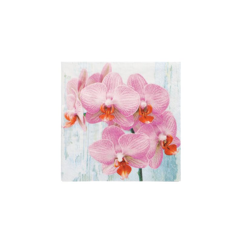 Servietten, 3-lagig 1/4-Falz 33 x 33 cm "Phalaneopsis" - Bild 1