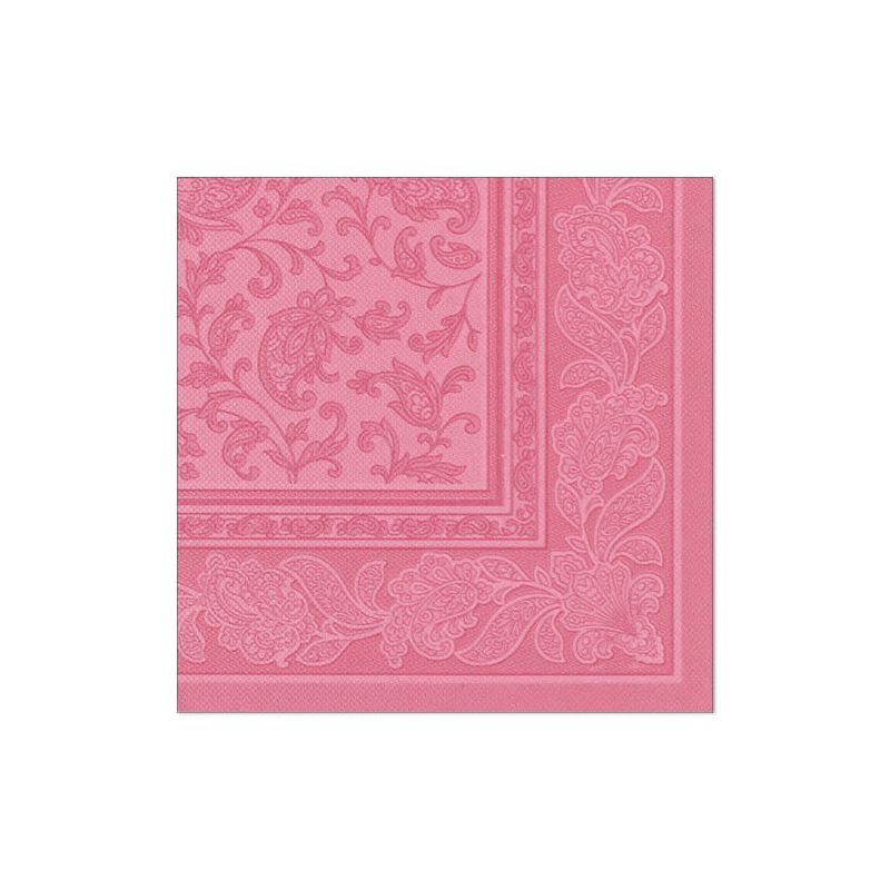 Servietten, "ROYAL Collection" 1/4-Falz 40 x 40 cm rosa "Ornaments" - Bild 1