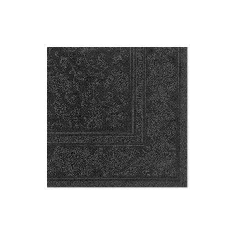 Servietten, "ROYAL Collection" 1/4-Falz 40 x 40 cm schwarz "Ornaments" - Bild 1