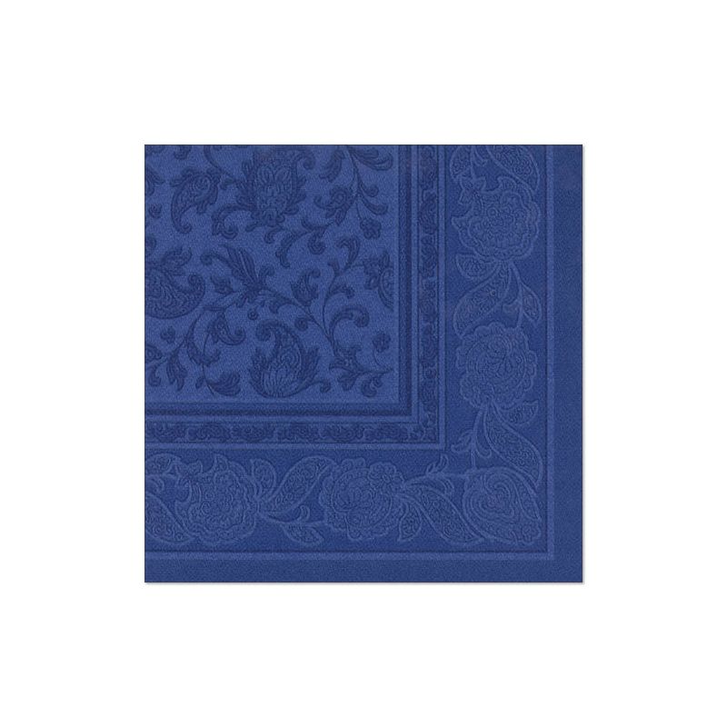 Servietten, dunkelblau "ROYAL Collection" 1/4-Falz 40 x 40 cm "Ornaments" - Bild 1