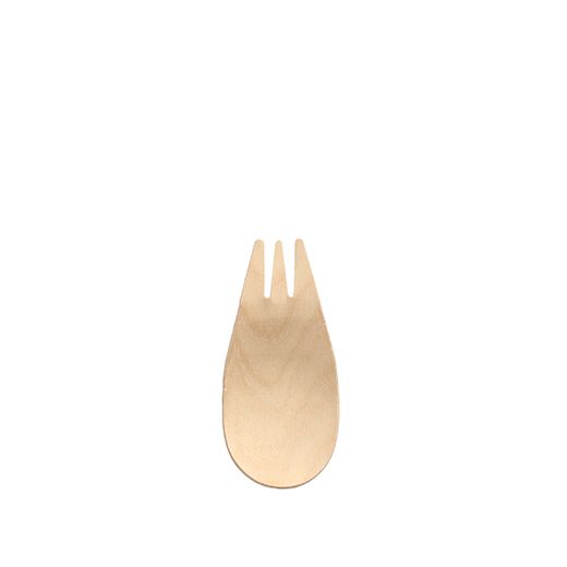 Fingerfood - Sporks, i trä "pure" 8,2 cm natur 1