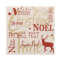 Servett, 3-lags 1/4-vikt 33 cm x 33 cm "Christmas Time"