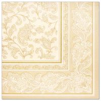 Servetter "ROYAL Collection" 1/4-vikt 40 cm x 40 cm champagne "Ornaments"