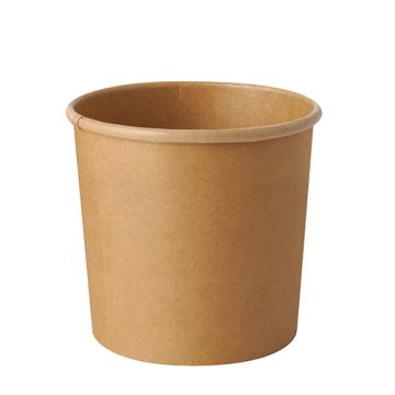 Soppskålar, papper "pure" rund 760 ml Ø 11,5 cm · 11 cm brun "100% Fair"