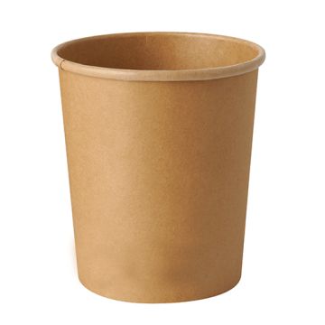 Soppskålar, papper "pure" rund 940 ml Ø 11,5 cm · 13 cm brun "100% Fair"