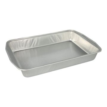 Grillpanna, alu kantig 3,15 l 5 cm x 25 cm x 36,6 cm silver