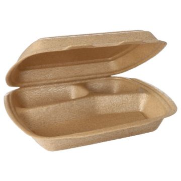 Matboxar med lock, XPP 3-delad 7 cm x 20,5 cm x 24 cm beige