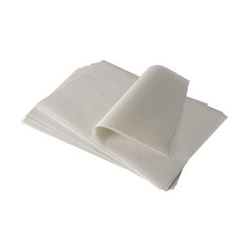 Charkpapper, 1/8 Ark "pure" kantig 37,5 cm x 25 cm vit Palmvax - beläggning à 12,5 kg, fettbeständigt