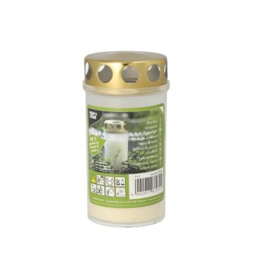 Gravljus, 100 % vegetabiliskt fett Ø 6,5 cm · 12,5 cm vit transparent hylsa, med guldlock