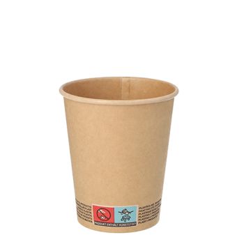 Bägare, papper 0,2 l Ø 8 cm · 9,2 cm brun