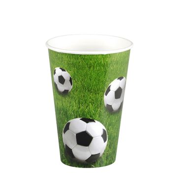 Bägare, papper 0,2 l Ø 7 cm · 9,7 cm "Football"