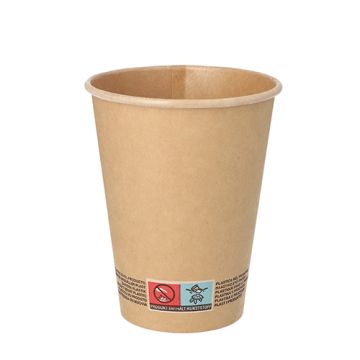 Bägare, papper 0,3 l Ø 9 cm · 11 cm brun