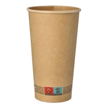 Bägare, papper 0,5 l Ø 9 cm · 15 cm brun