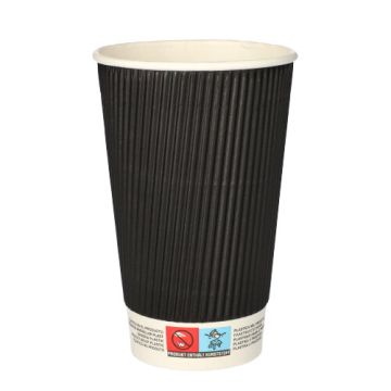 Bägare, papper "To Go" 0,4 l Ø 9 cm · 13,7 cm Ripple Wall