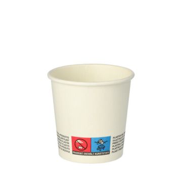 Bägare, papper "To Go" 0,1 l Ø 6 cm · 6 cm vit