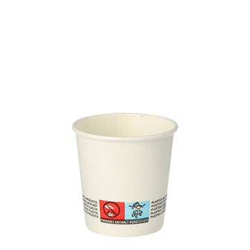 Bägare, papper 0,1 l Ø 6 cm · 6 cm vit