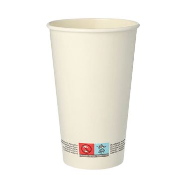 Bägare, papper "pure" 0,4 l Ø 9 cm · 13,9 cm vit