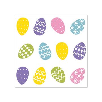 Servett, 3-lags 1/4-vikt 25 cm x 25 cm "Coloured Eggs"