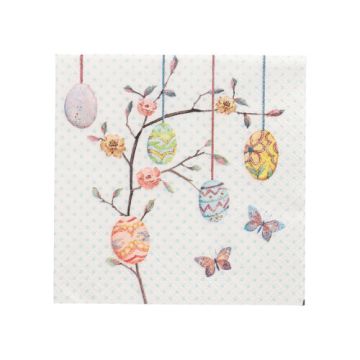 Servett, 3-lags 1/4-vikt 25 cm x 25 cm "Easter Branch"