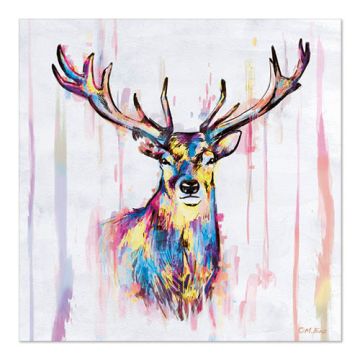 Servett, 3-lags 1/4-vikt 33 cm x 33 cm "Colourful Deer"