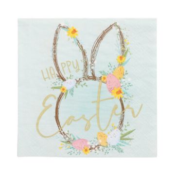 Servett, 3-lags 1/4-vikt 33 cm x 33 cm "Easter Accents"