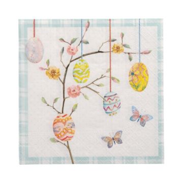 Servett, 3-lags 1/4-vikt 33 cm x 33 cm "Easter Branch"