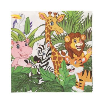 Servetter, 3-lags 1/4-vikt 33 cm x 33 cm "Jungle"