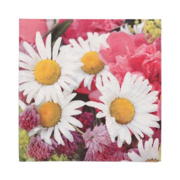 Servett, 3-lags 1/4-vikt 33 cm x 33 cm "Marguerite"