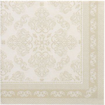 Servetter "ROYAL Collection" 1/4-vikt 40 cm x 40 cm creme "Arabesque"