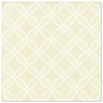 Servetter "ROYAL Collection" 1/4-vikt 40 cm x 40 cm creme "Circle Flowers"