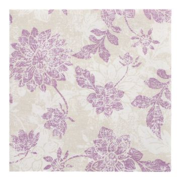 Servetter "ROYAL Collection" 1/4-vikt 40 cm x 40 cm lila "Flowers" 