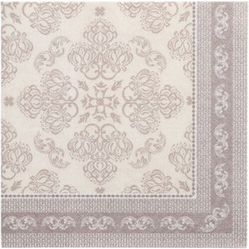 Servetter "ROYAL Collection" 1/4-vikt 40 cm x 40 cm mocca "Arabesque"