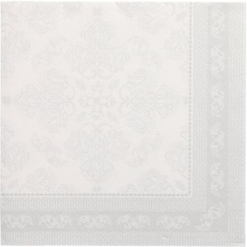 Servetter "ROYAL Collection" 1/4-vikt 40 cm x 40 cm vit "Arabesque"