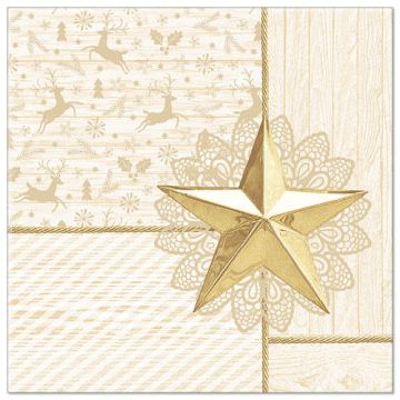 Servetter "ROYAL Collection" 1/4-vikt 40 cm x 40 cm creme "Rising Star"