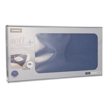 Snibbdukar, tygliknande, nonwoven "soft selection plus" 80 cm x 80 cm mörkblå