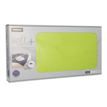 Snibbdukar, tygliknande, nonwoven "soft selection plus" 80 cm x 80 cm limegrön