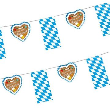 Flaggspel av papper 4 m "Gruß vom Oktoberfest"